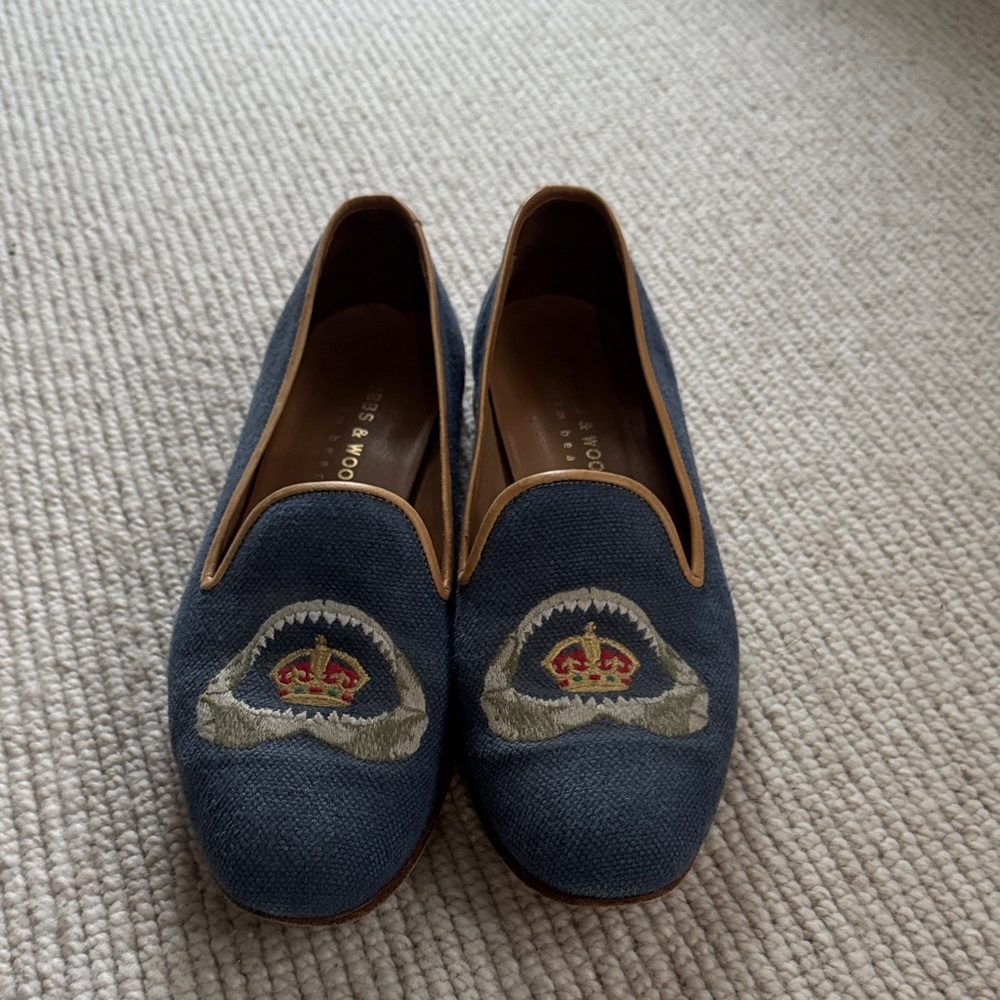 Stubbs and wootton  Loafers with Embroidered Design